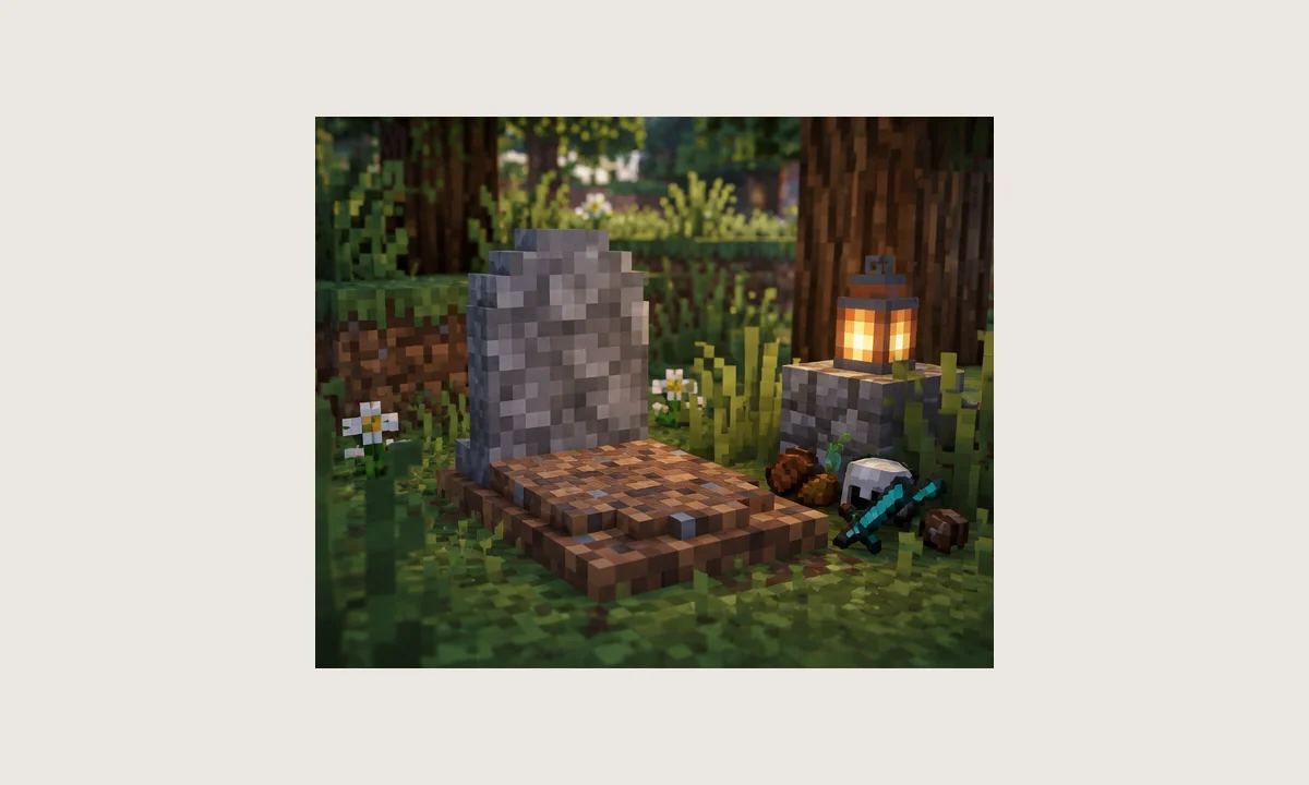 GraveStone Mod themed in-game scene for GraveStone Mod for Minecraft Bedrock? Java vs Bedrock Explained