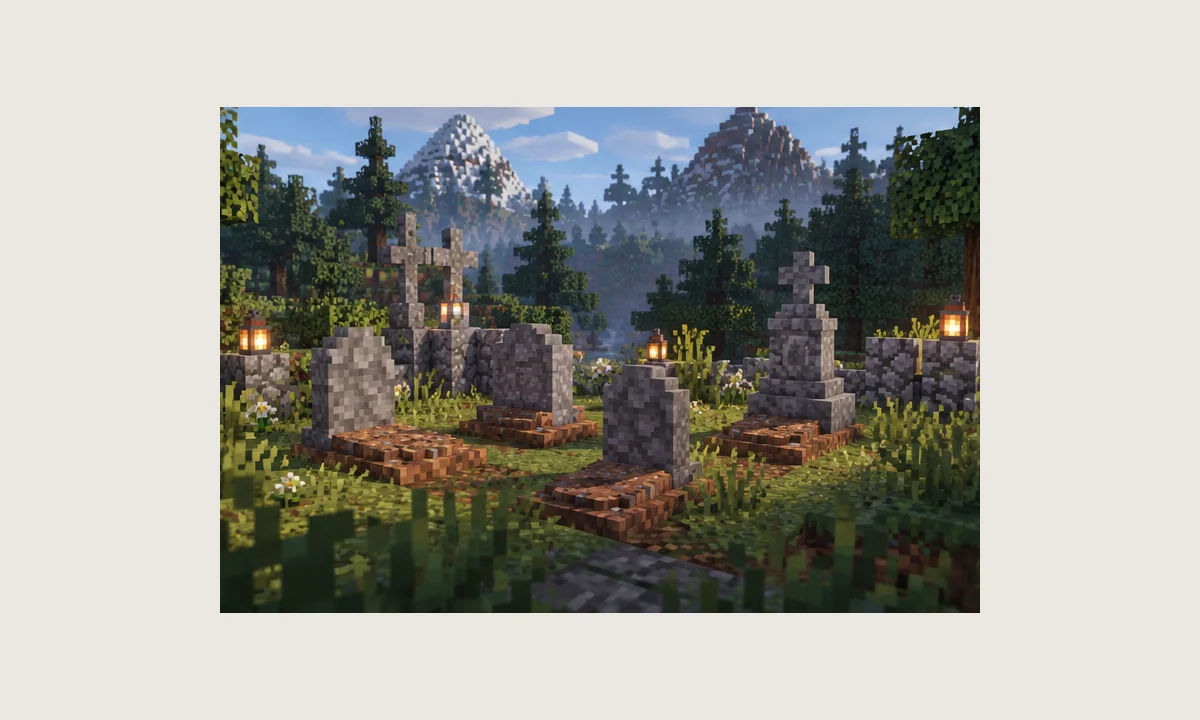 GraveStone Mod themed in-game grave scene for GraveStone Mod Fabric 1.21.11: Compatibility Explained