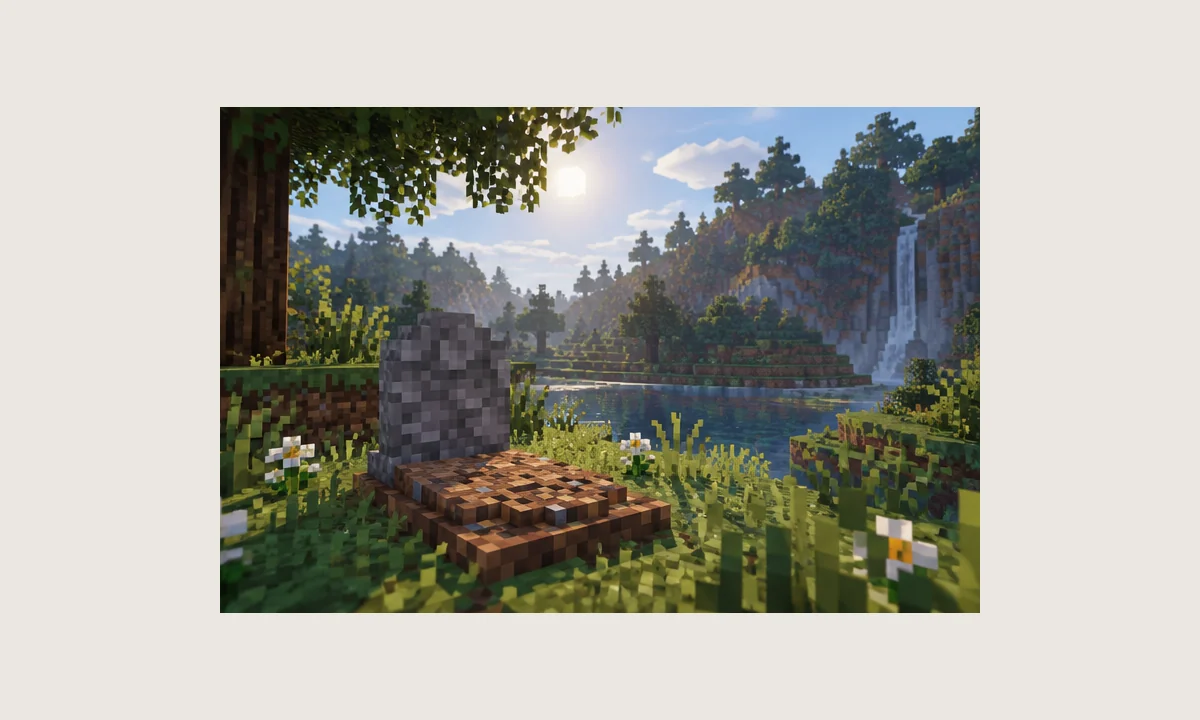 GraveStone Mod themed in-game grave scene for How to Install GraveStone Mod Safely on NeoForge